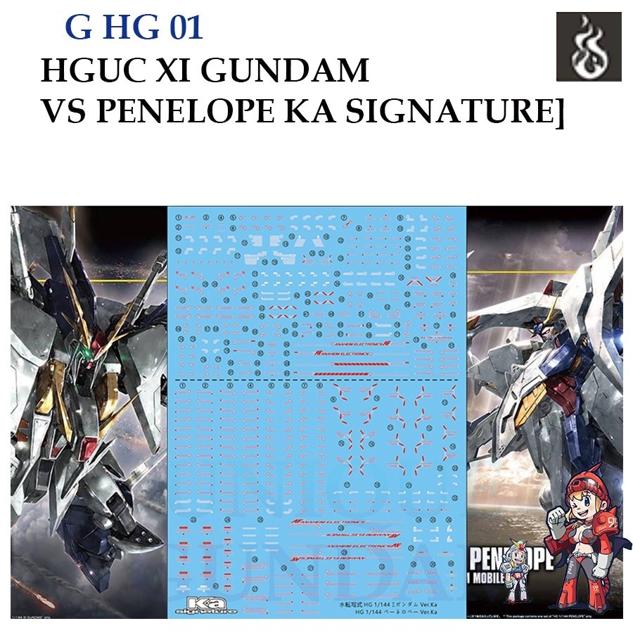 ❈ ้ ❈ [GHOST] HG 01 HGUC XI VS PENELOPE Ver.KA SIGNATURE (HIQ) Huỳnh quang HG 1 / 144 NƯỚC DECAL GHG