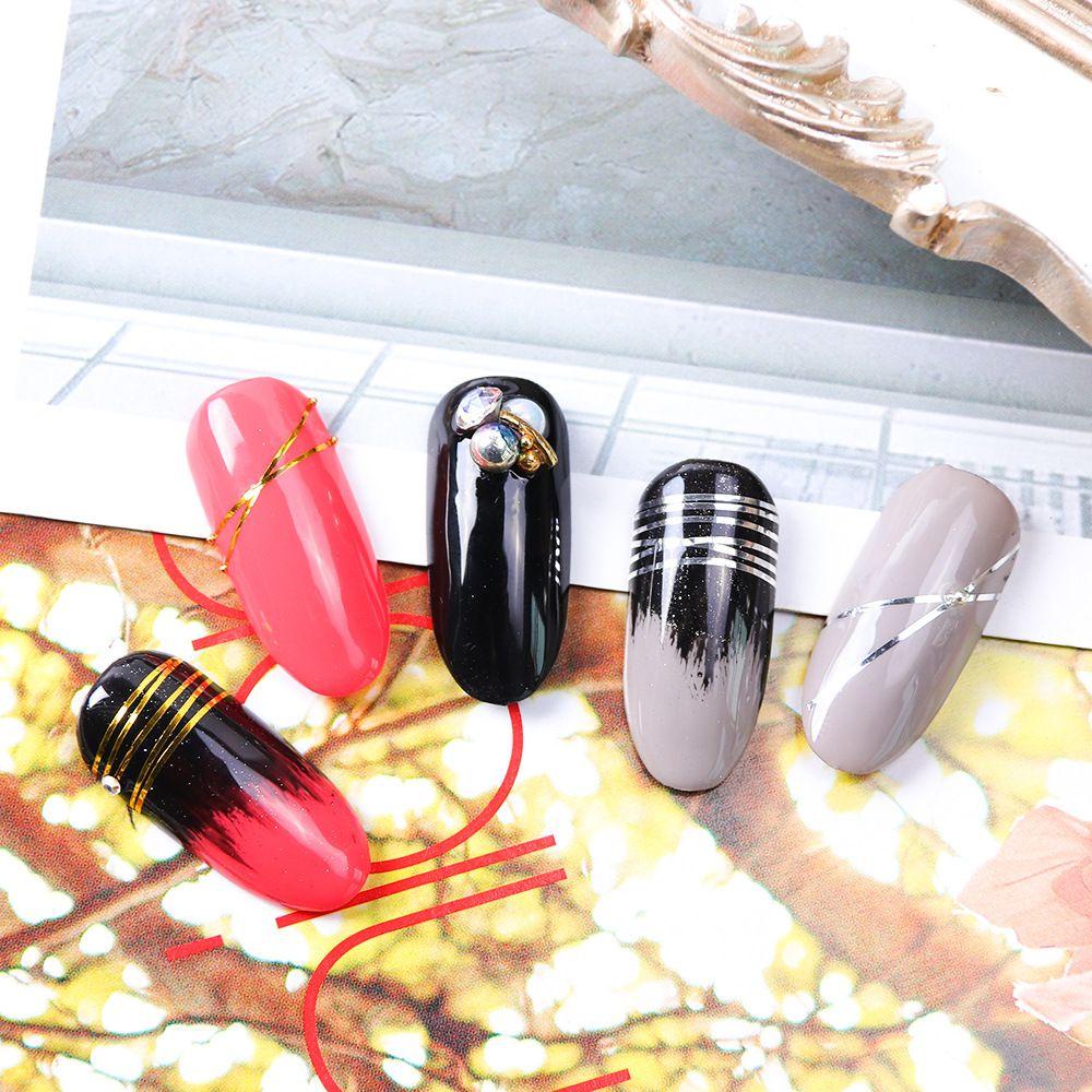 Bộ 5 Cuộn Dây Kim Tuyến Lấp Lánh Dùng Trang Trí Móng Tay Nghệ Thuật|Băng Keo Dán Tiện Dụng Chất Lượng Cao