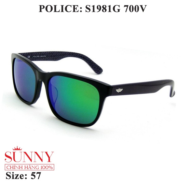 Kính mát chính hãng Police S1981G màu sắc thời trang, thiết kế dễ đeo bảo vệ mắt