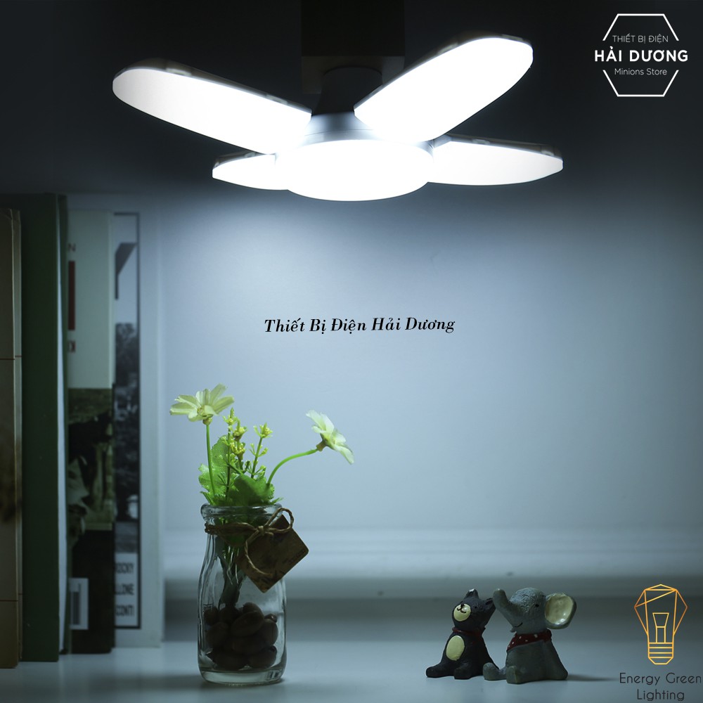 Combo Bộ 3 BÓNG ĐÈN LED 4 CÁNH QUẠT ĐÁY PHÁT SÁNG BX-60 SIÊU SÁNG - SIÊU TIẾT KIỆM ĐIỆN 60W