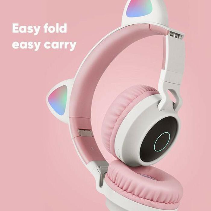 Tai Nghe Bluetooth Hình Tai Mèo Dễ Thương Cho Bé | BigBuy360 - bigbuy360.vn