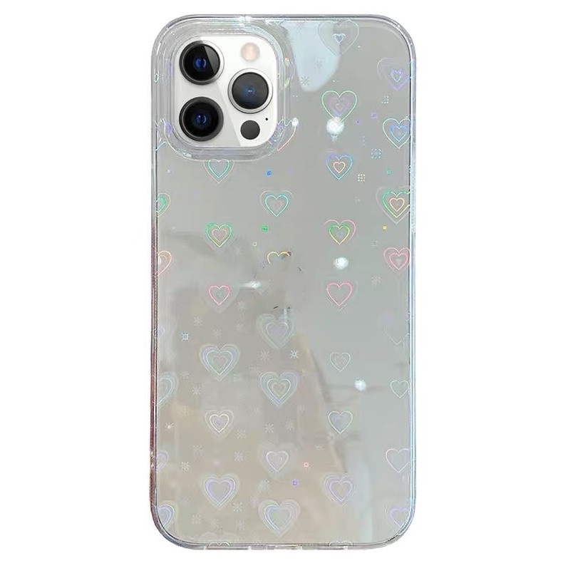 Ốp Điện Thoại silicon Mềm Trong Suốt Màu laser 3d Cho iphone 15 14 13 pro max 7 8 plus x xs xr pro max 11 pro 2 12