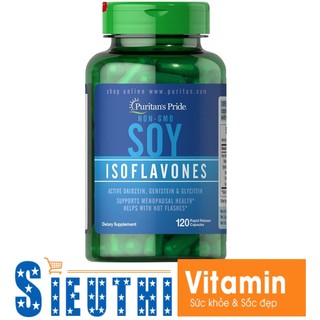 [CHÍNH HÃNG] Tinh chất mầm đậu nành (tương) Soy Isoflavones 120 viên bổ sung estrogen nội tiết tố nữ tăng size vòng 1