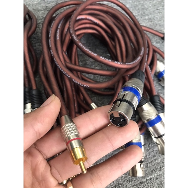 Dây Chuyển Canon Ra AV Cắm Vang Với Amply - Dây Jack Canon ra Hoa Sen Sịn - Giá 1 Sợi