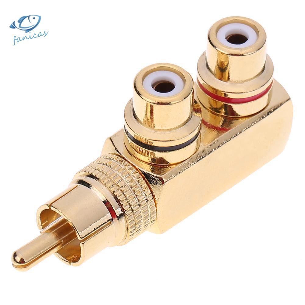 Đầu Chuyển Đổi Rca 1 Male Sang 2 Female Av Audio