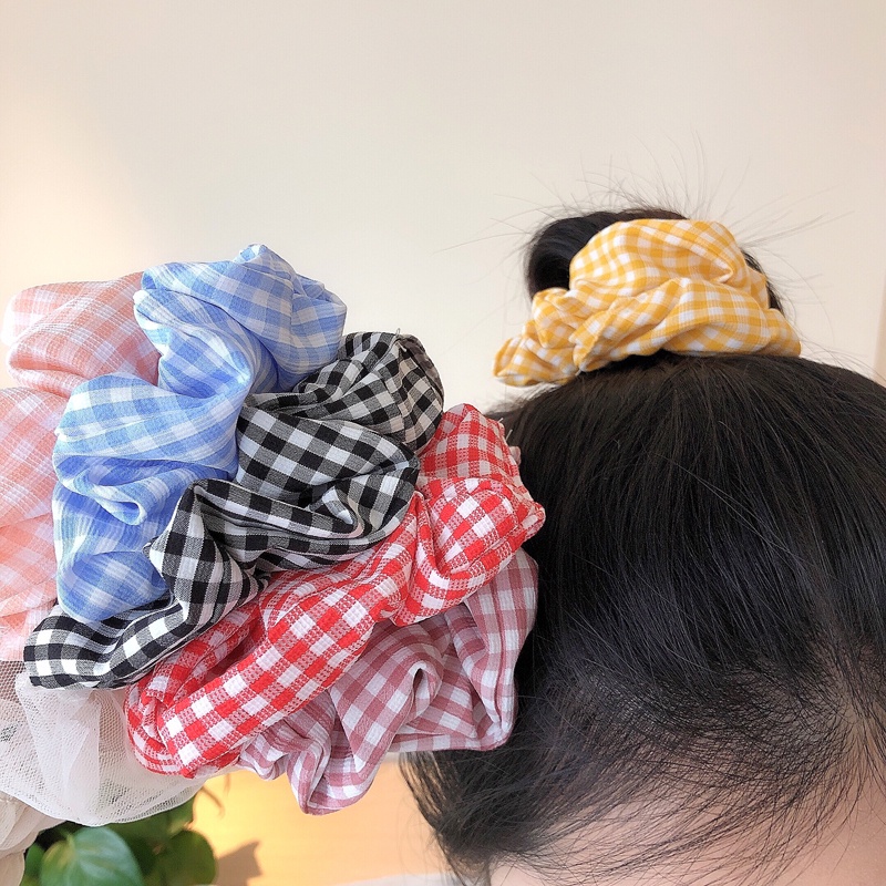 Cột Tóc Vải Scrunchies 6 Màu Cơ Bản Phong Cách Hàn Quốc Mới