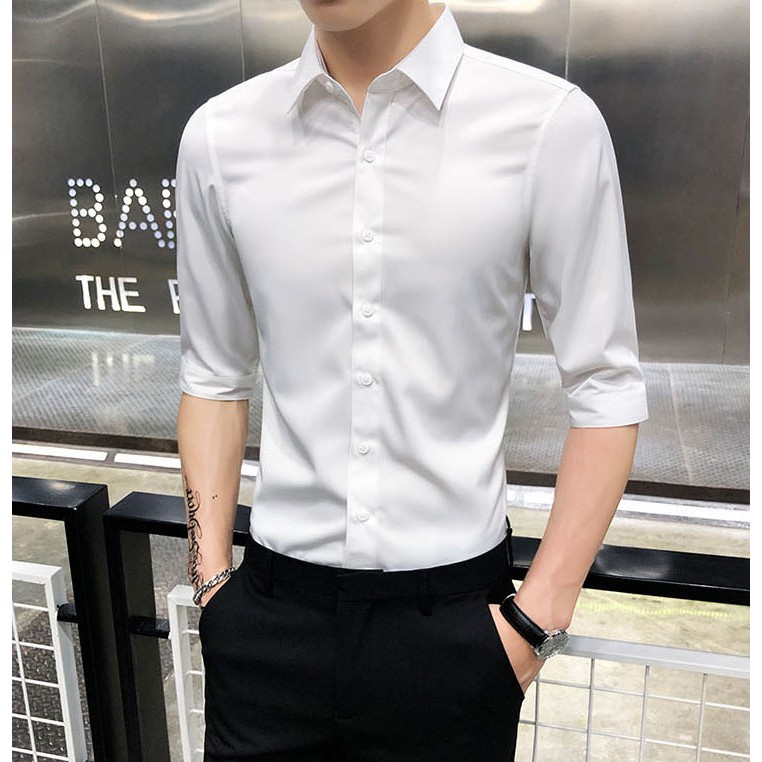 Áo sơ mi nam nữ dài tay form rộng Hàn Quốc