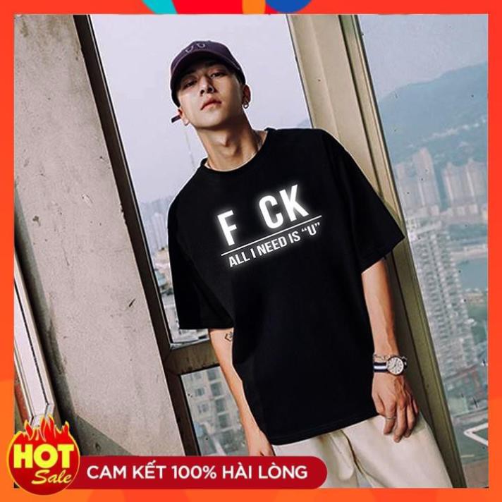 ÁO THUN TAY LỠ PHẢN QUANG FUCK ALL I NEED U