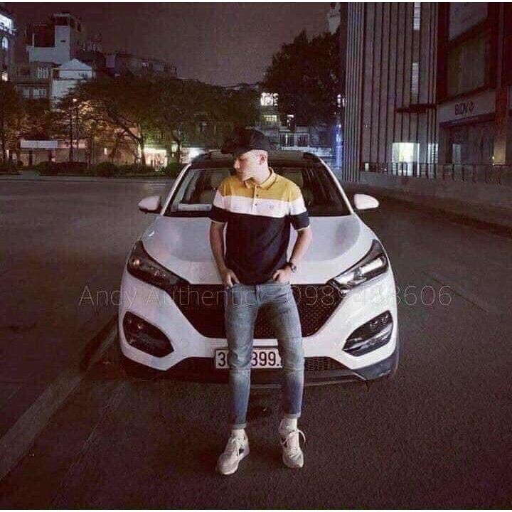 ANAM7 - ÁO POLO PHỐI TRẮNG VÀNG CHO NAM | BigBuy360 - bigbuy360.vn