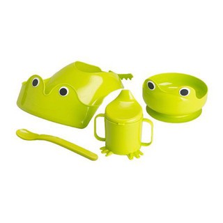Bộ ăn bát cốc yếm thìa ếch xanh Mata Ikea