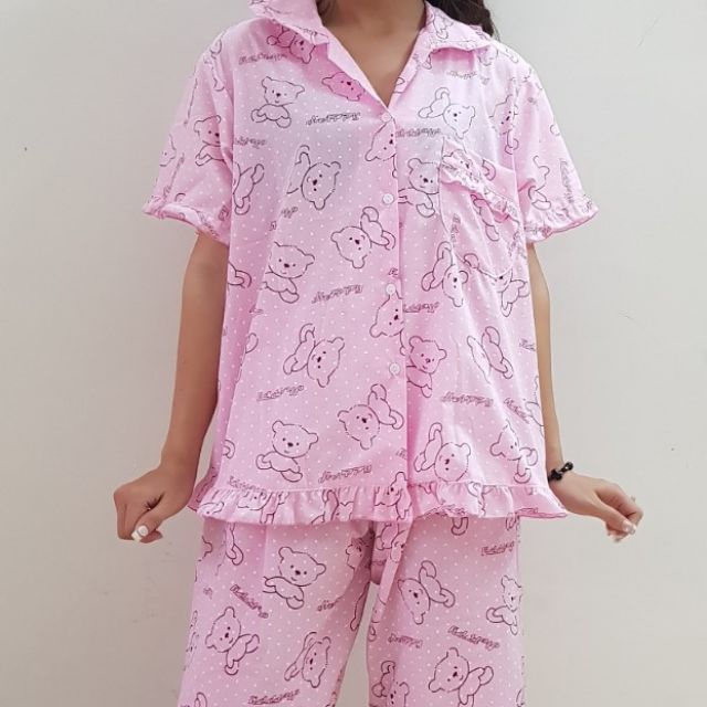 Bộ PIJAMA đùi kate Thái.