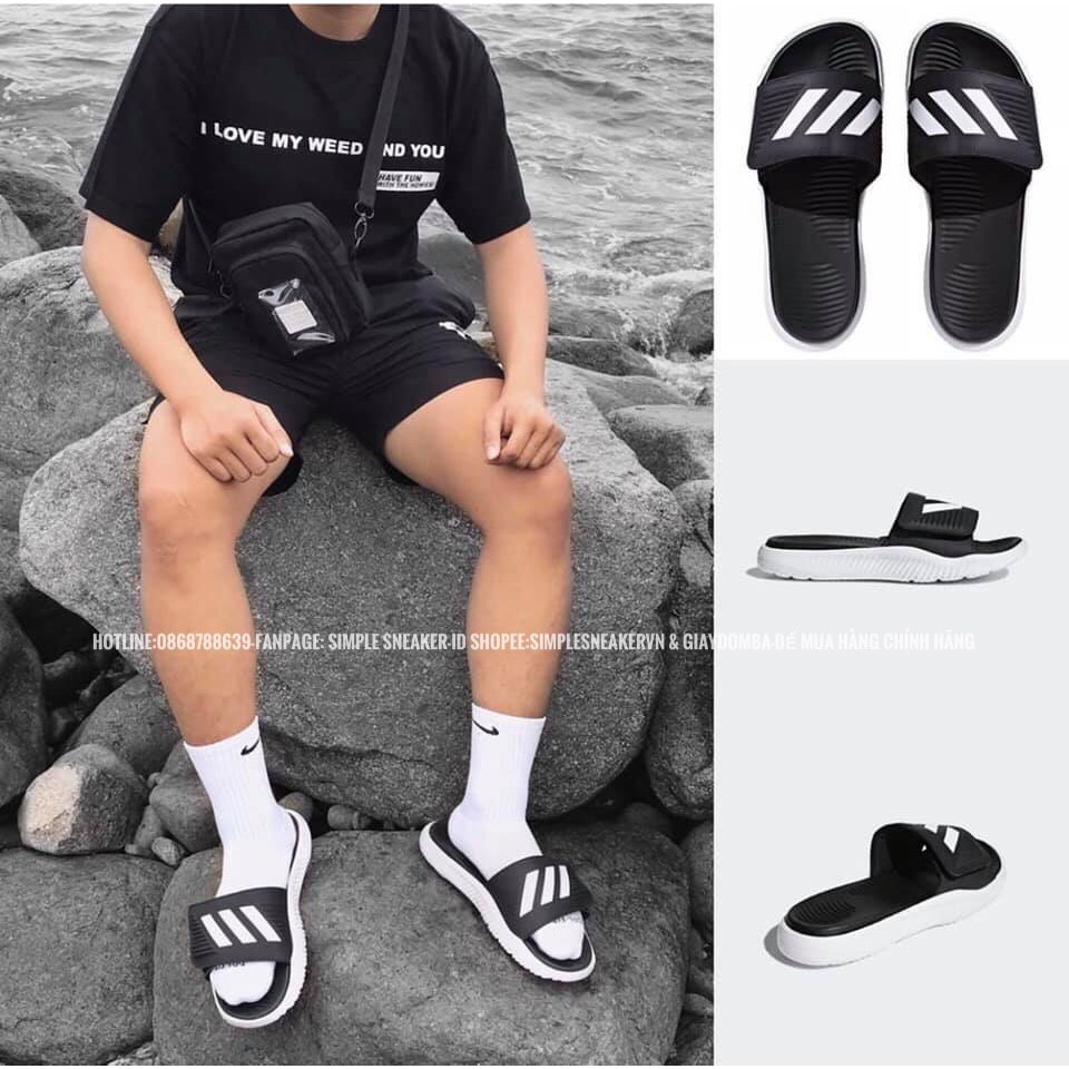 Dép Adidas Chính Hãng FREESHIP Giảm 50k Khi Nhập Mã [ADIDASREAL] Dép Adidas Alphabounce Slide Nam Chuẩn Auth Fullbox