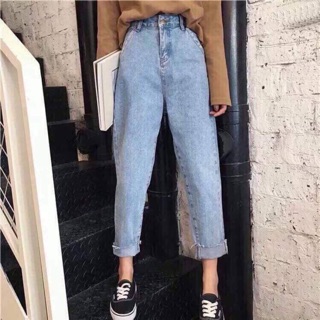 Quần baggy bò trơn-baggy jeans