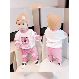 Bộ thú thêu đắp bo viền cho bé