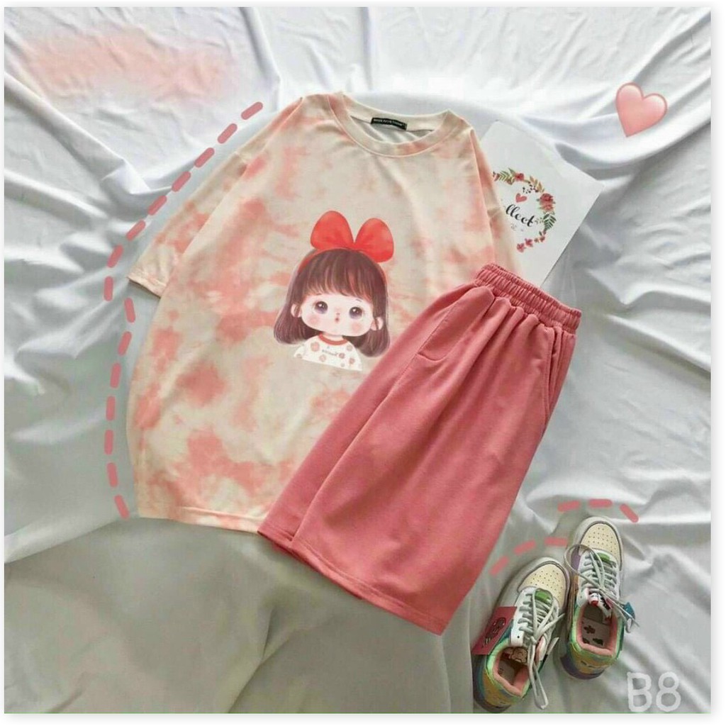 SET BỘ NỮ THUN COTTON,CHẤT LIỆU THOÁNG MÀU,HỌA TIẾT XINH XẮN THỜI TRANG MỚI KME