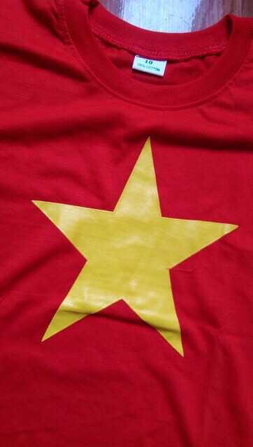 Áo cờ đỏ sao vàng trẻ em-chất mịn đẹp 80% cotton không phai-chuyên sỉ sll hotkv