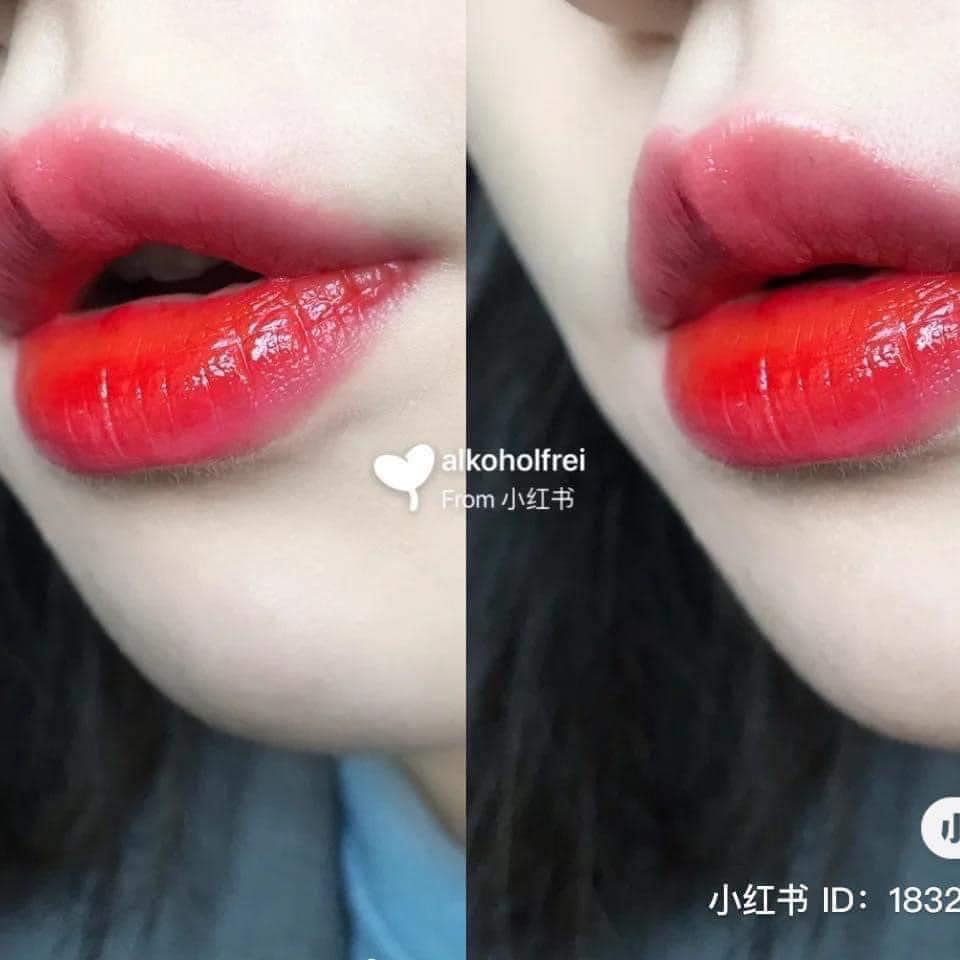Son Kem YSSL Rouge Pur Couture Glossy Stain Laque Màu 54 - Đỏ Cam Fullsize Box