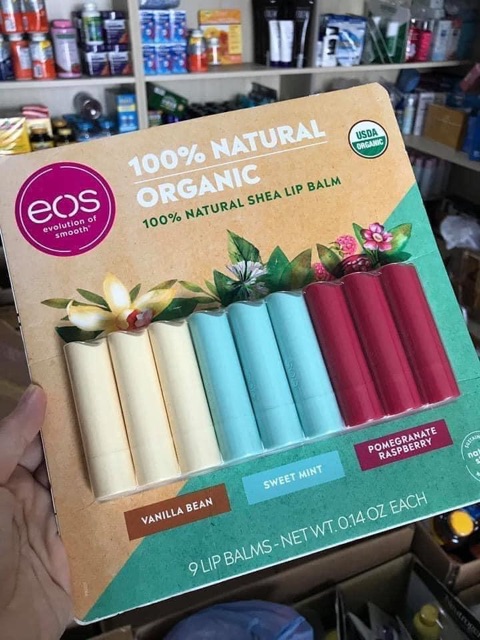 Combo 3 Cây Son Dưỡng EOS 100% Thành Phần Tự Nhiên | BigBuy360 - bigbuy360.vn