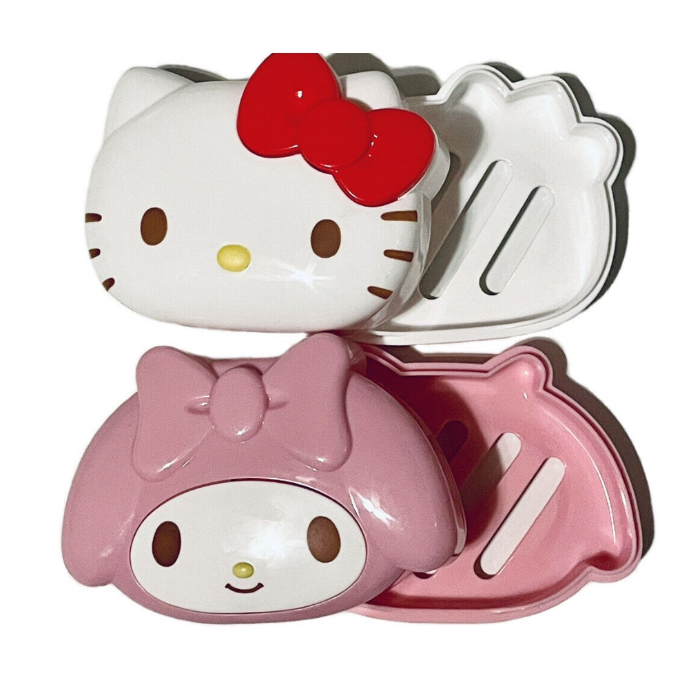 SANRIO DAISO Hộp Đựng Xà Phòng Hình Hello Kitty / MyMelody Hàn Quốc