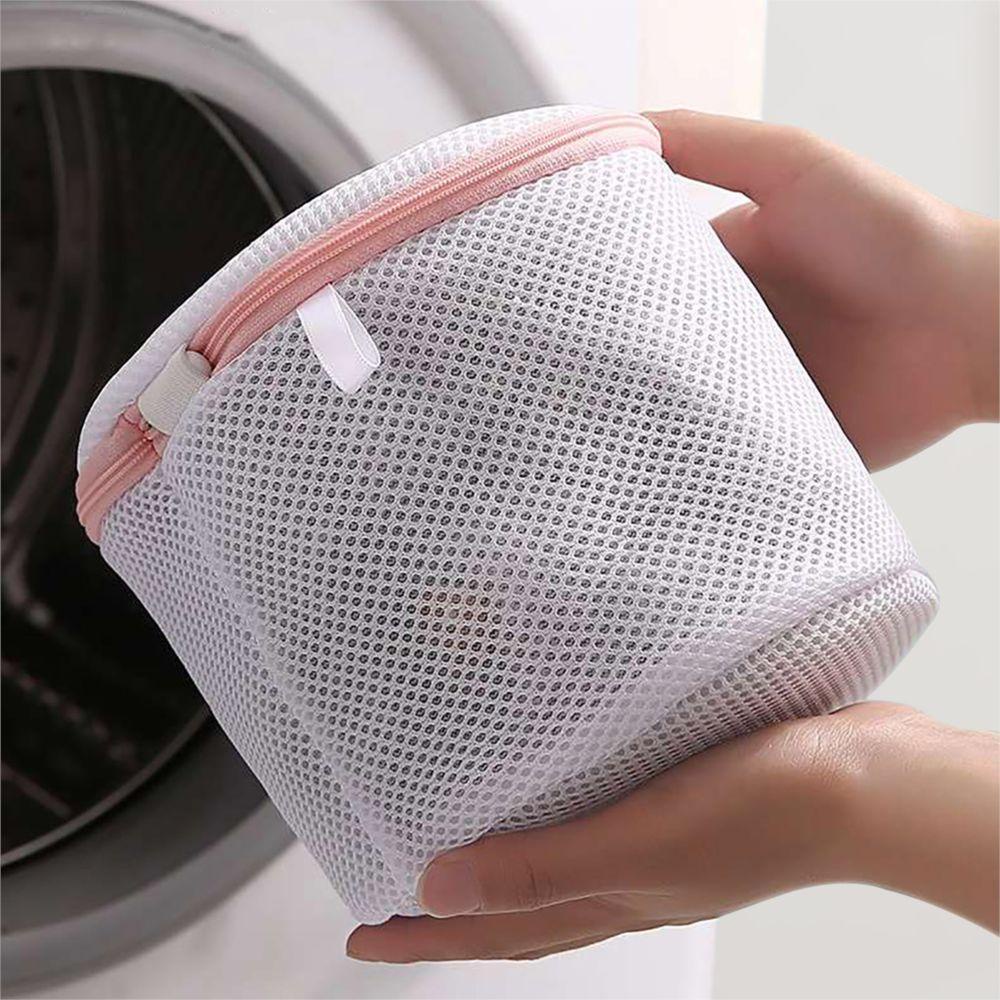 YIYU 1 Túi Giặt Đồ Lót Bằng Polyester Có Khóa Kéo Tái Sử Dụng Tiện Lợi