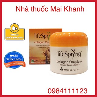 Kem nhau thai cừu LifeSpring Collagen Q10 Plus Giúp Mờ Thâm Nám 100ml của Úc