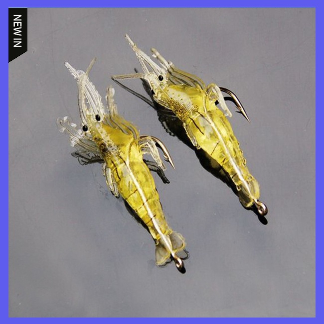 Mồi Câu Cá Giả Hình Con Tôm Mềm 4cm