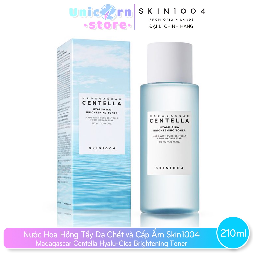 Nước Hoa Hồng Tẩy Da Chết và Cấp Ẩm Skin1004 Madagascar Centella Hyalu-Cica Brightening Toner 210ml