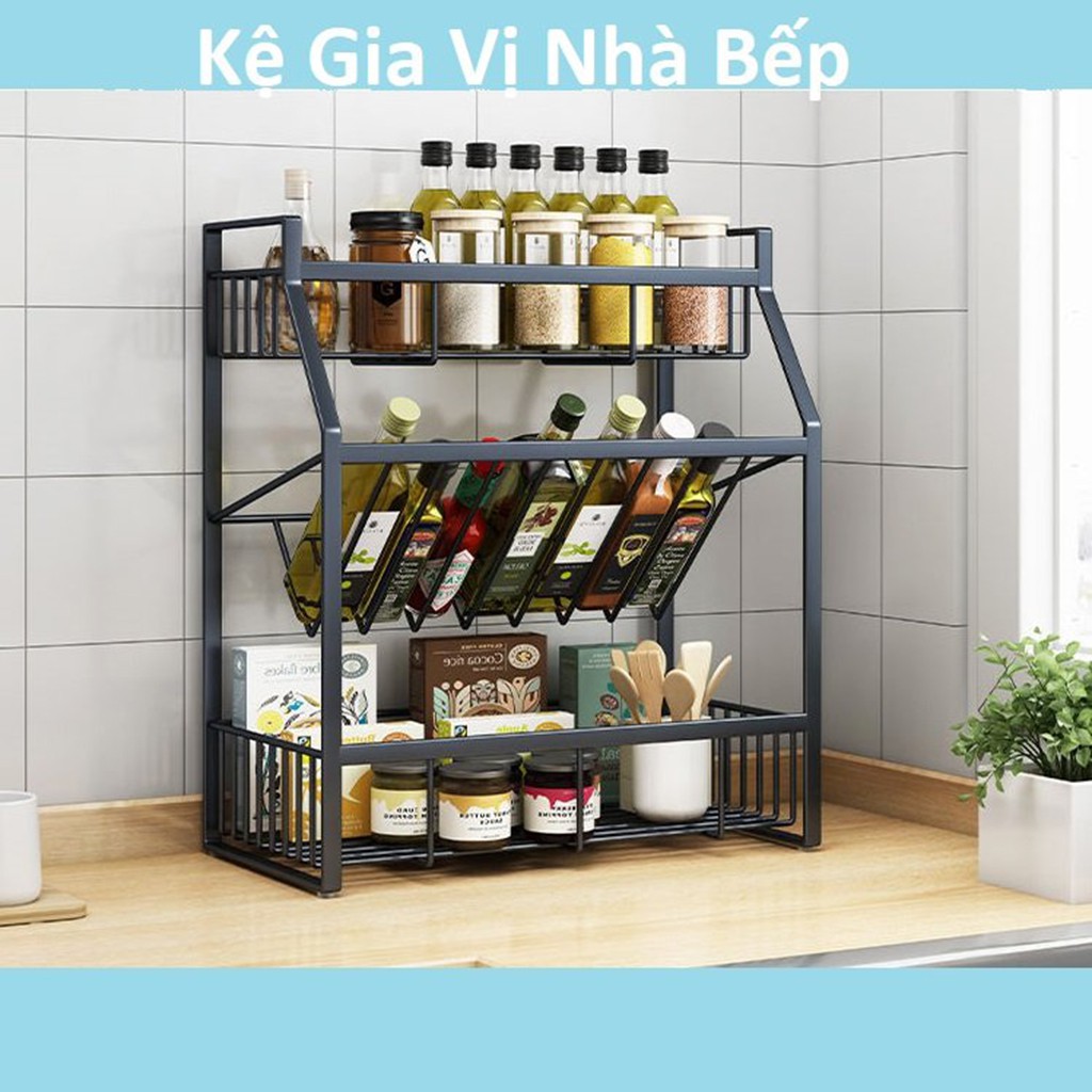 Kệ Đựng Gia Vị 3 Tầng - Giá Để Gia Vị Nhà Bếp - Đem Đến Cho Bạn Không Gian Bếp Gọn Gàng Và Tiện Lợi