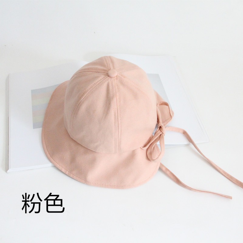 Nón Tai Bèo Vải Lanh Cotton Mềm Đính Nơ Màu Tương Phản Kiểu Hàn Quốc Thời Trang Mùa Hè Cho Nữ