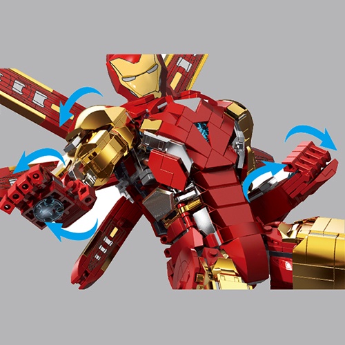 New Đồ chơi Lắp ráp Mô hình siêu anh hùng Super Marvel Iron Man MK85 Mecha Tony Stark 6009