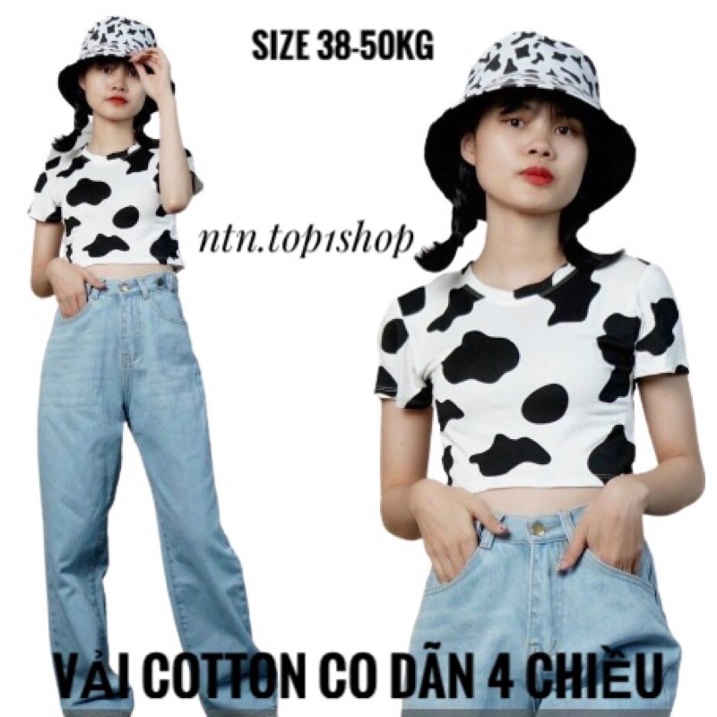 Áo bò Croptop tay ngắn 2 dạng (al).