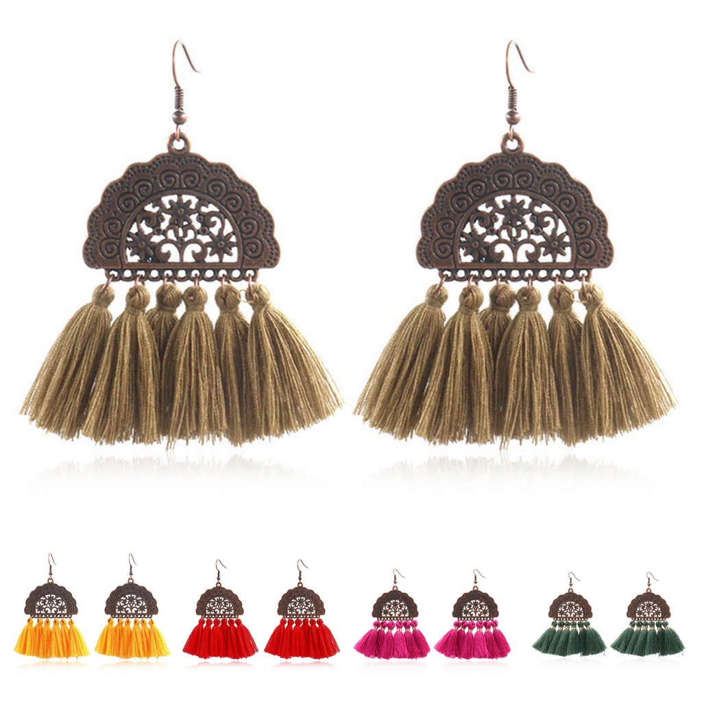 Bông Tai Tua Rua Phong Cách Cổ Điển Cho Nữ