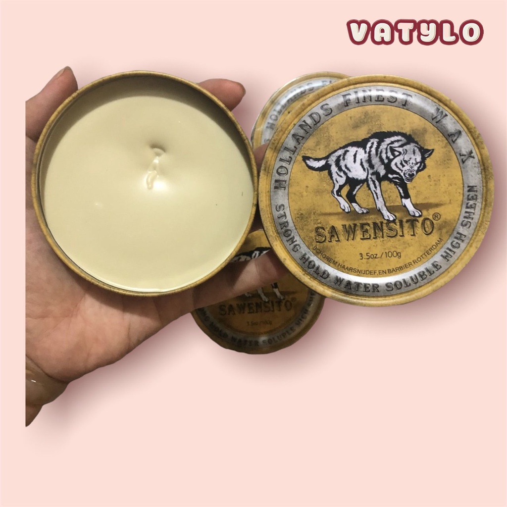 Sáp vuốt tóc SAWENSITO SÓI VÀNG 100gr tạo kiểu giữ nếp cho tóc. HÀNG CHÍNH HÃNG MN41