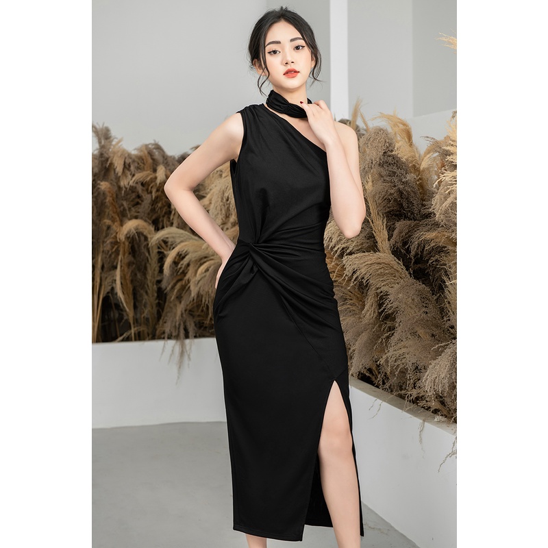 Đầm nữ dự tiệc thiết kế body xẻ tà sang trọng Gemmi fashion, DK8431