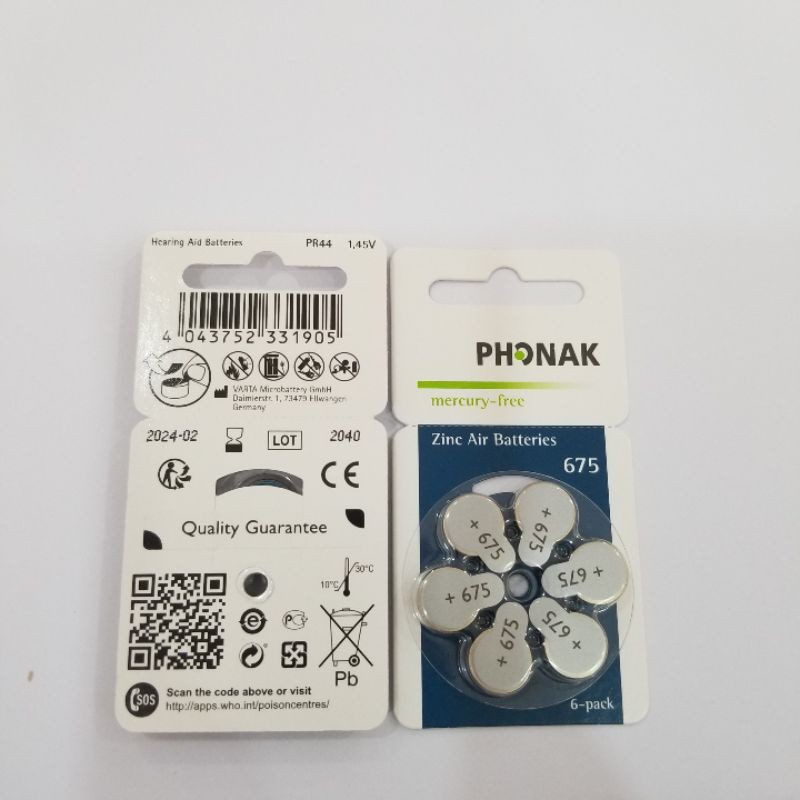 Pin máy trợ thính phonak thụy sỹ