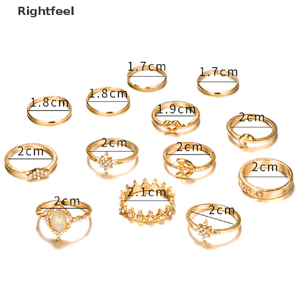 Bộ 13 Nhẫn Đeo Đốt Ngón Tay Thiết Kế Đơn Giản Cho Nữ