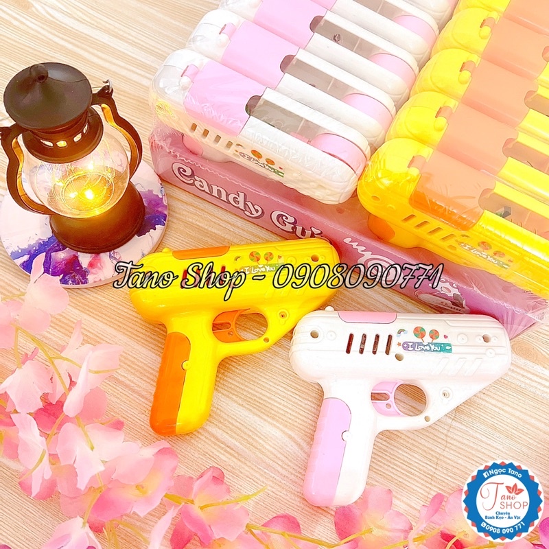 Một cây súng bắn kẹo Candy Gun cho bé hot trend TikTok | Ăn vặt ngon rẻ TaNo