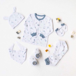 SET sơ sinh dài tay mỏng 5 món MIOMIO