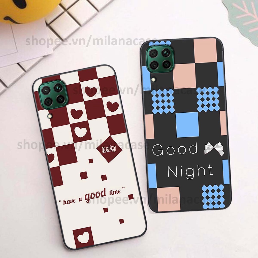 Ốp Huawei Nova 7i caro họa tiết nhiều màu sắc siêu đẹp thời trang cá tính