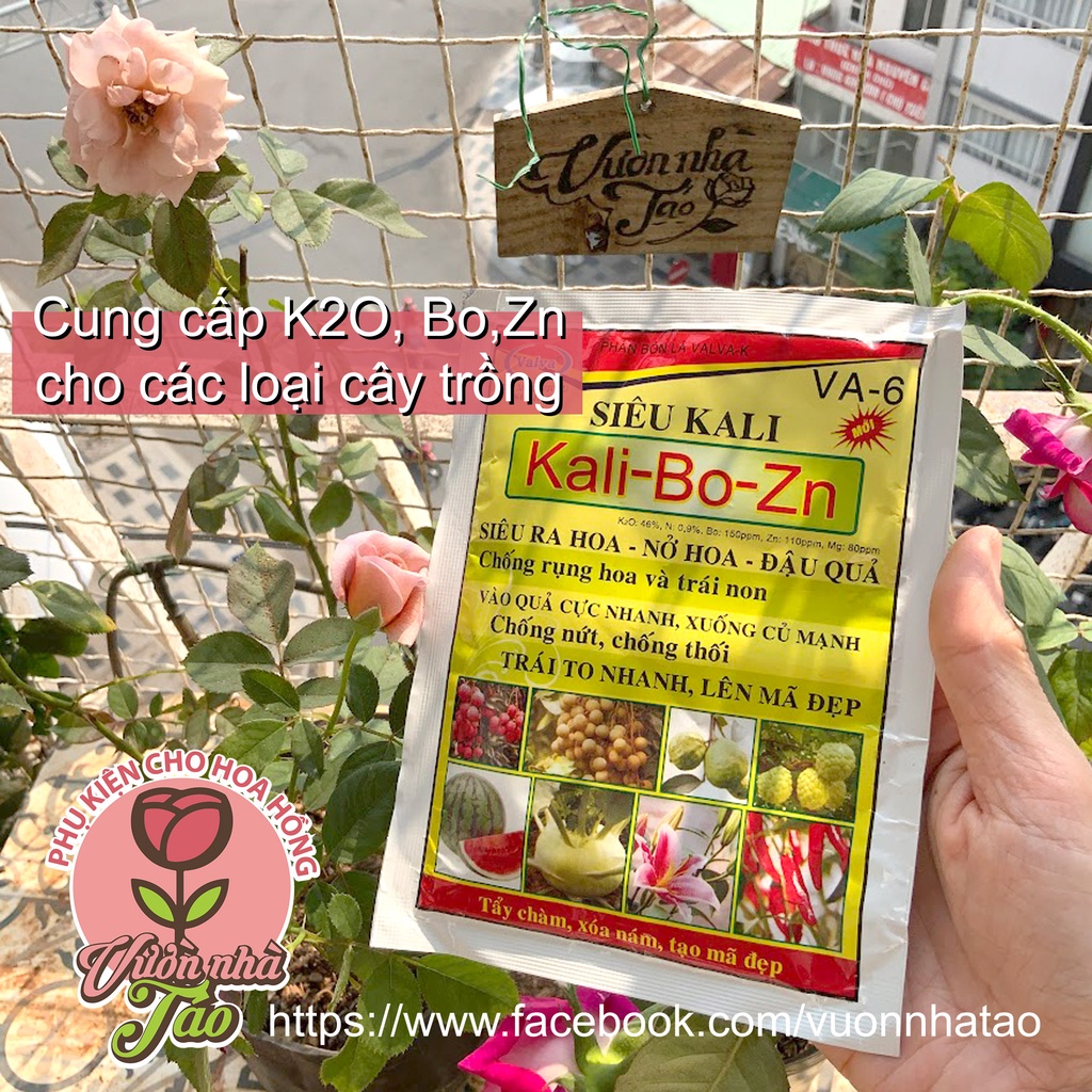 Siêu Kali-bo-Zn túi 50g-Giúp cây đóng nụ,đậu trái, ra hoa