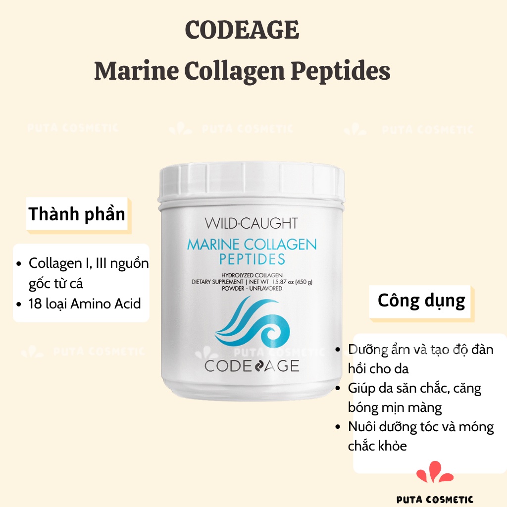 Codeage Collagen - Đẹp da, chống lão hóa