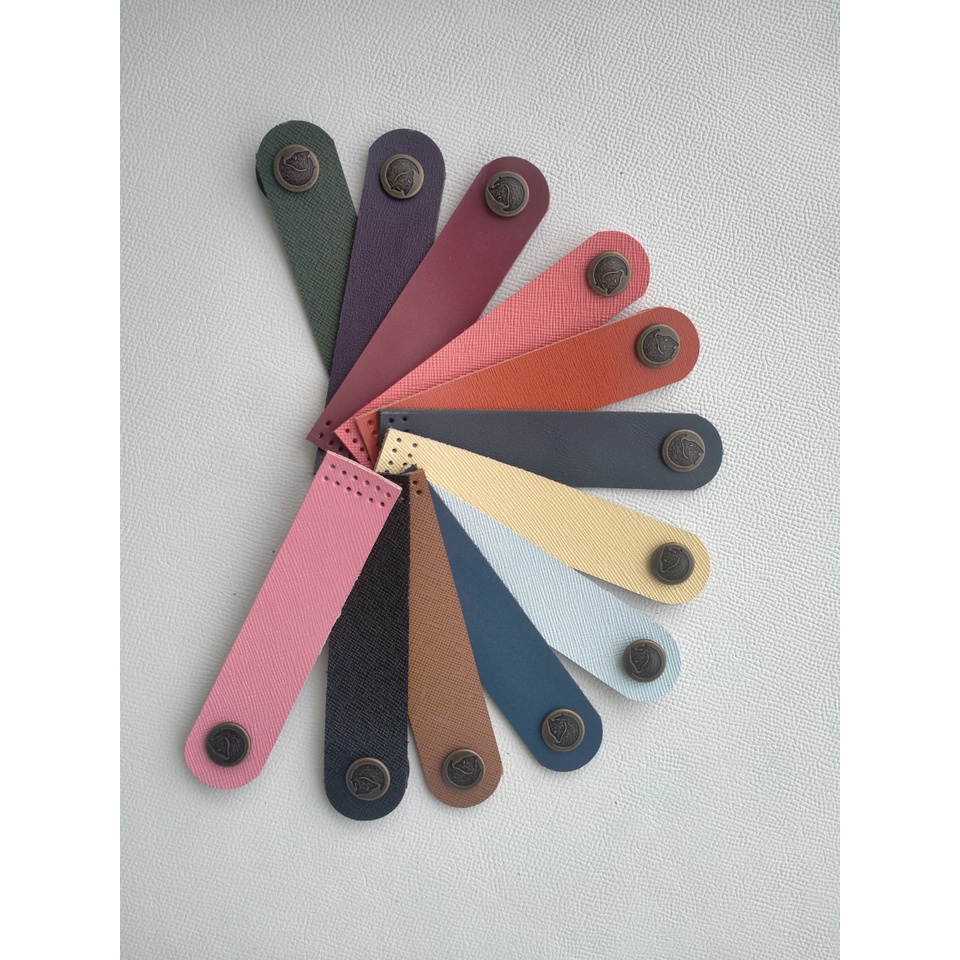 DÂY DA cài miệng túi xách handmade, khoá miệng túi cho sản phẩm thủ công