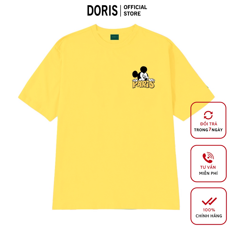 [Mã DORRT8250 giảm 250k] Áo thun MICKEY PARIS  cotton 100% form rộng co giãn 4 chiều nhiều màu dễ phối đồ