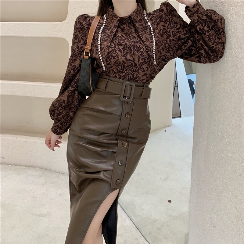 Áo sơ mi phối hàng đá đính nhân tạo dễ phối đồ thời trang mùa đông