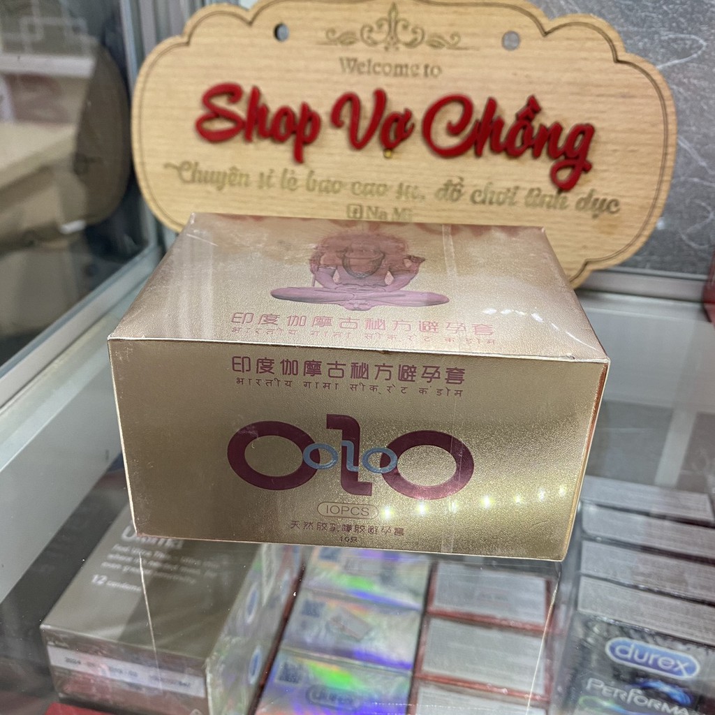 Bao cao su OLO gân gai siêu mỏng kéo dài thời gian - Hộp 10c