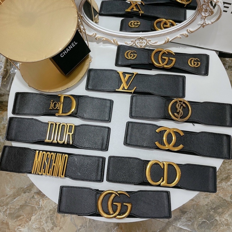 Đau váy nữ đai vay chun, thắt lưng nữ thắt lưng chun, bản to bản nhỏ nhiều mẫu