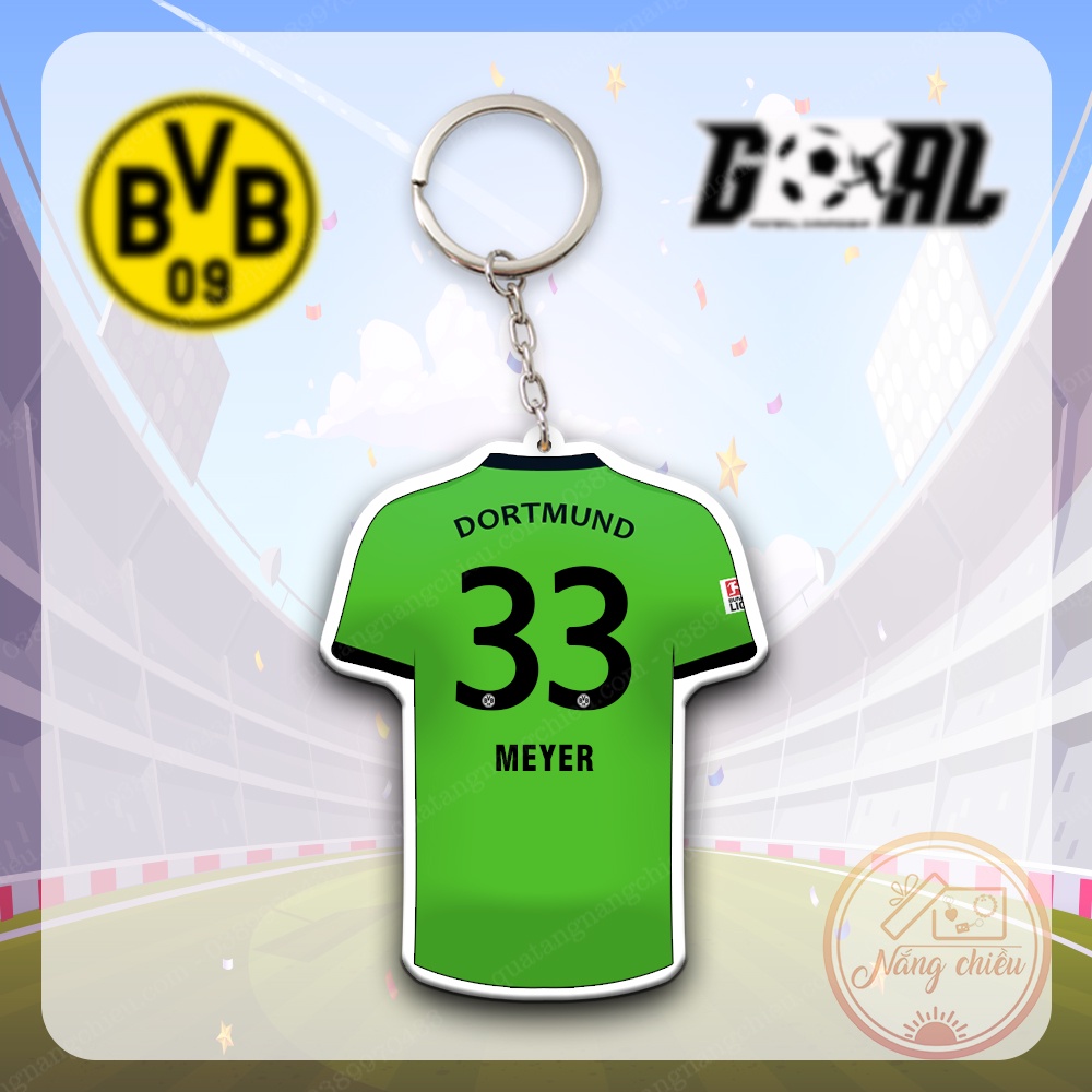 Móc Khóa In Áo Đấu CLB Borussia Dortmund - Dày In Sắc Nét 2 Mặt