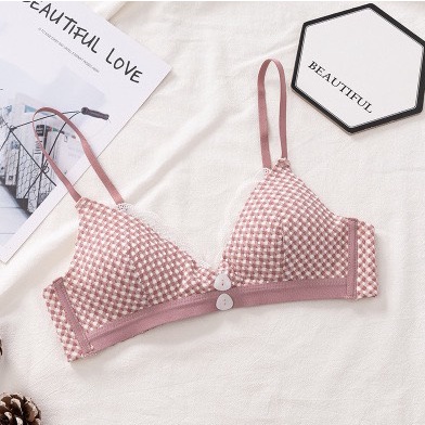 Áo Lót Chip Ngực Bra Cotton Viền Ren Nữ Cao Cấp Gợi Cảm Không Gọng Mút Mỏng Mặc Thoải Mái Nâng Ngực 8808