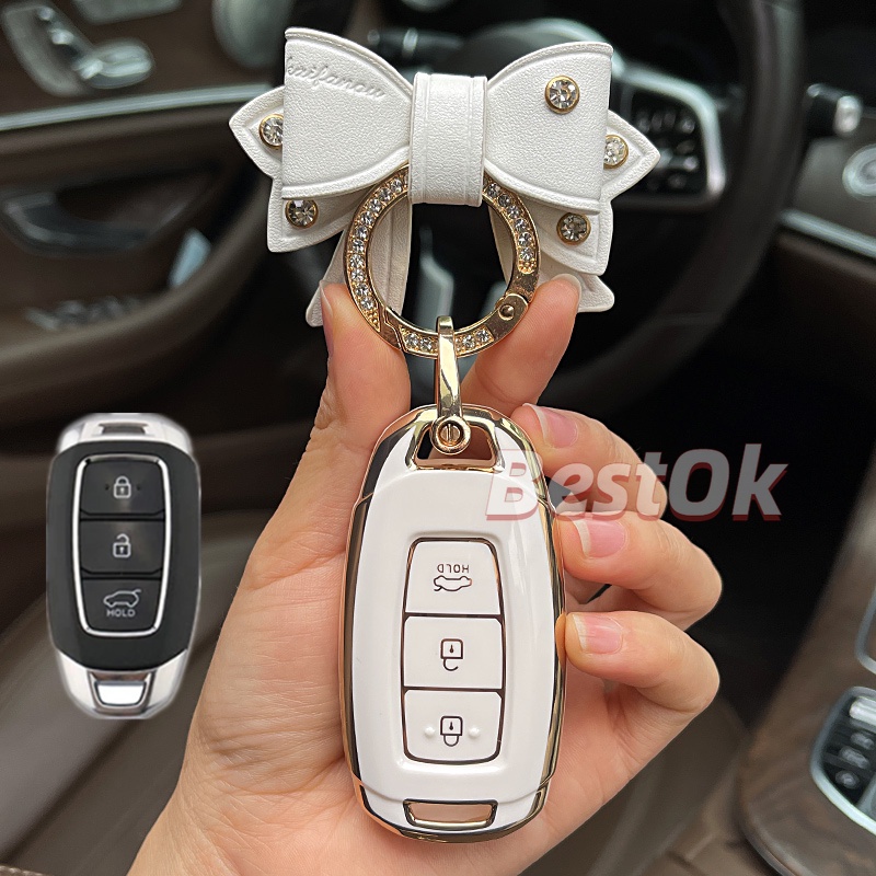 Bao da cho chìa khoá Accent/ KoNa/ Santafe 2018-2019/ 2020/ 2021-2022 Hyundai Accent 2021 chống xước chống va đập