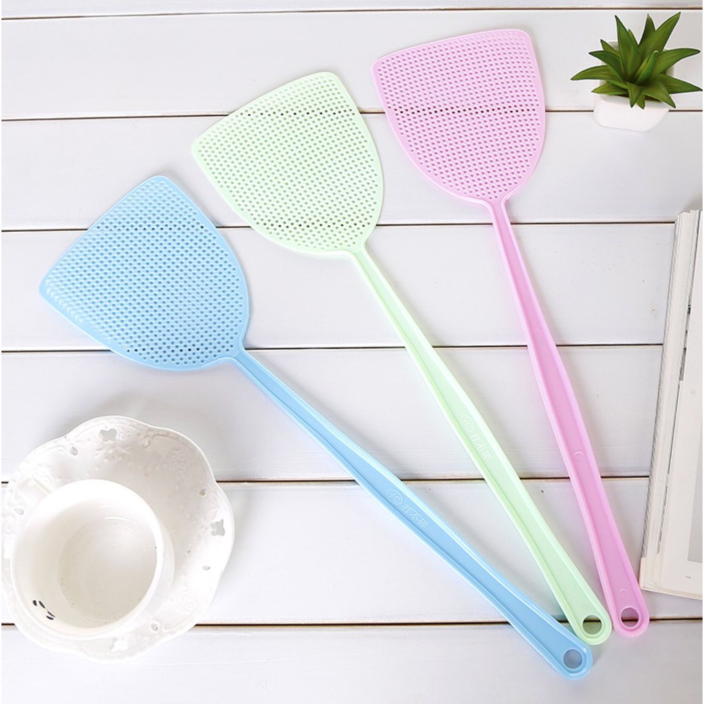 Vợt đập ruồi có tay cầm dài siêu tiện dụng - Vỉ đập ruồi bằng nhựa mềm an toàn thân thiện cho gia đình bạn